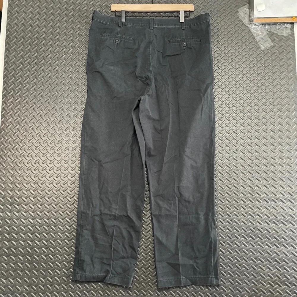 Eddie Bauer Black Chino Relaxed Fit Casual‎ Wear Pants Men's Size 40 Tall